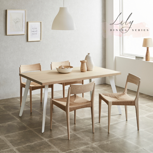 【 Lily 】  ダイニング5点セット 150cm /180cm