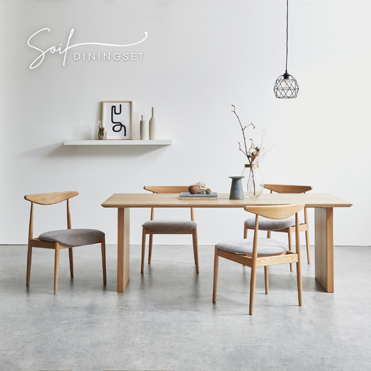 【soil】ダイニング5点セット【GY】