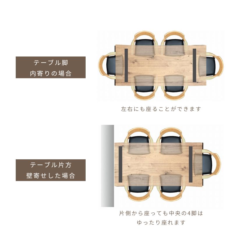 【KT】ダイニングセット【200cm・ナチュラル】割れ無し