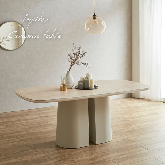 【JUPITER】セラミックダイニングテーブル【150cm/180cm】