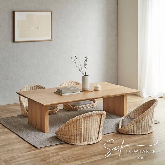 【soil】ローテーブル5点セット【150cm 180cm】