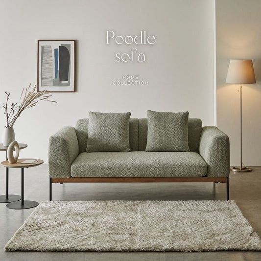 【SALE】2.5Pソファー ミント【 Poodle 】