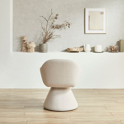 【Flow】回転チェア【ベージュ・ダークグレー】