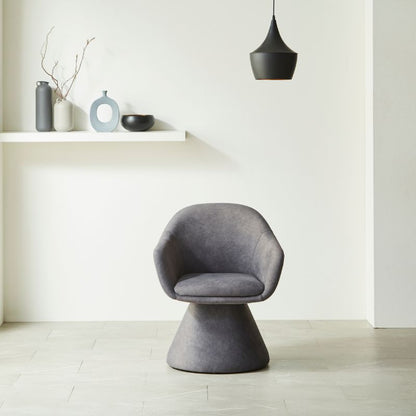 【Flow】回転チェア【ベージュ・ダークグレー】