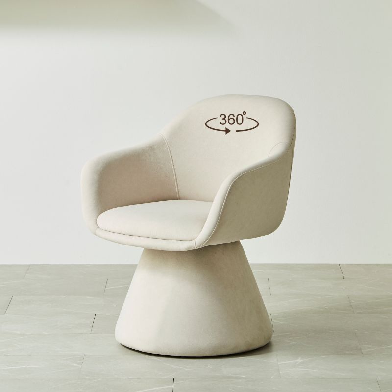 【Flow】回転チェア【ベージュ・ダークグレー】