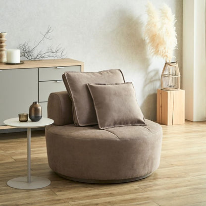 【latte】1Pラウンドソファ【2色】