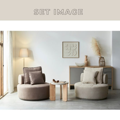 【latte】1Pラウンドソファ【2色】