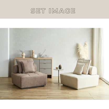 【latte】1Pスクエアソファ【2色】