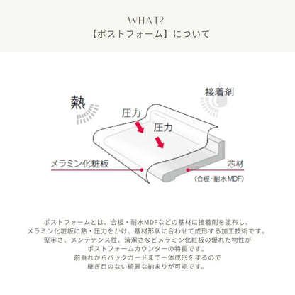 【セミオーダー】キッチンカウンター【296cm】