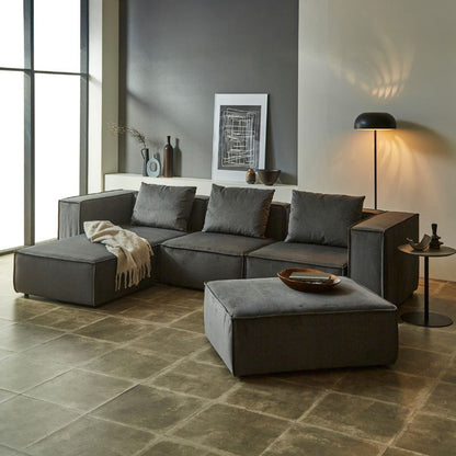 【SERECT 4】セレクト式ソファ【選べる4つのパーツ】カーキグレー色