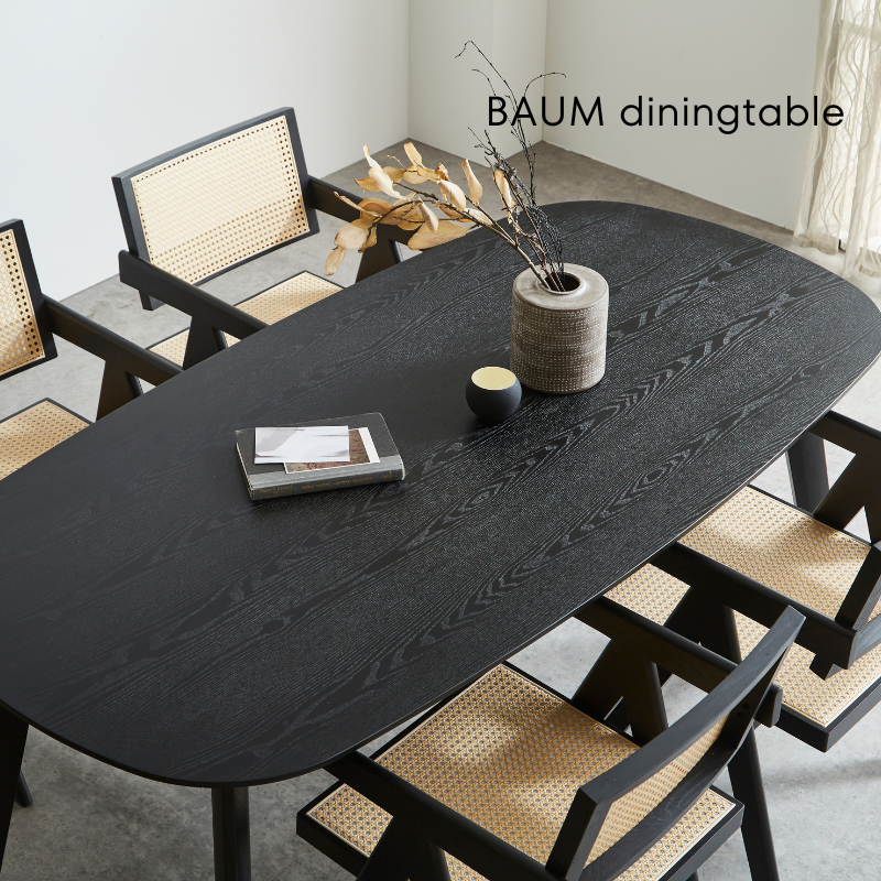 Baum ナチュラルウッド ダイニングテーブル BAUM】ダイニングテーブル【160cm／180cm／200cm】 – 河口家具製作所